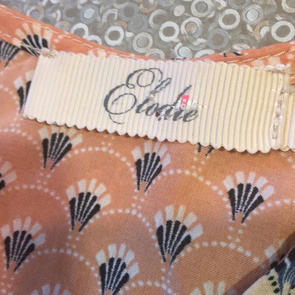 Elodie SzM Cream & Orange Scalloped Tank - Picture 5 of 7